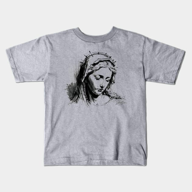 Blessed Virgin Mary Kids T-Shirt by ShopBuzz